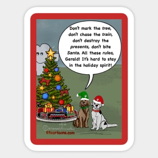 Dog Days of Christmas Sticker